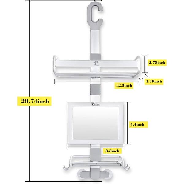 ToiletTree Products Rustproof Aluminum Shower and Bath Caddy with