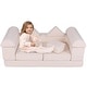 preview thumbnail 30 of 28, Costway Kids Modular Play Couch Play Set with Suede Fabric Cover - See Details