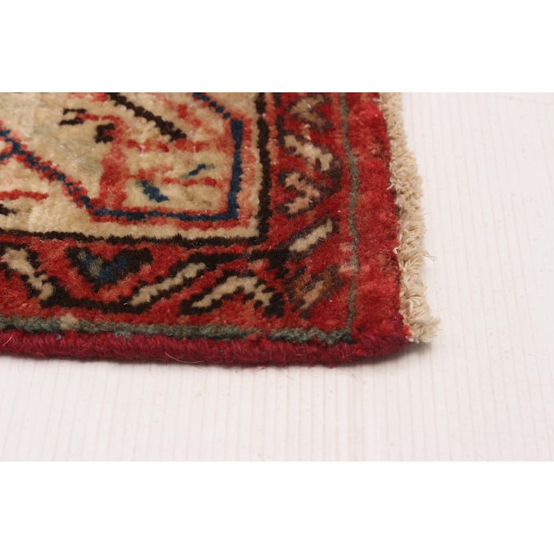 ECARPETGALLERY Hand-knotted Andelz Red Wool Rug - 3'6 x 10'1