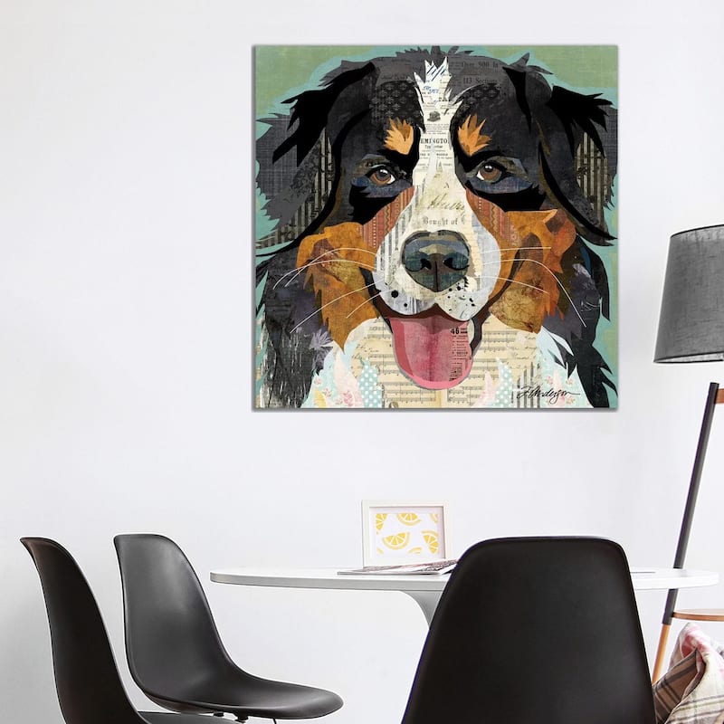 iCanvas "Bernese Mountain Dog Collage" by Traci Anderson Canvas Print - 37x37x1.5
