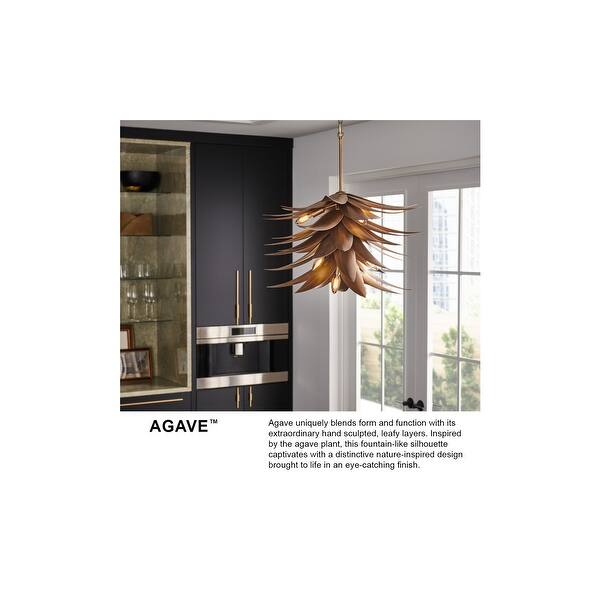Fredrick Ramond Agave Large Multi Tier Chandelier - Burnished Gold - 45.0"  - Bed Bath & Beyond - 37050561