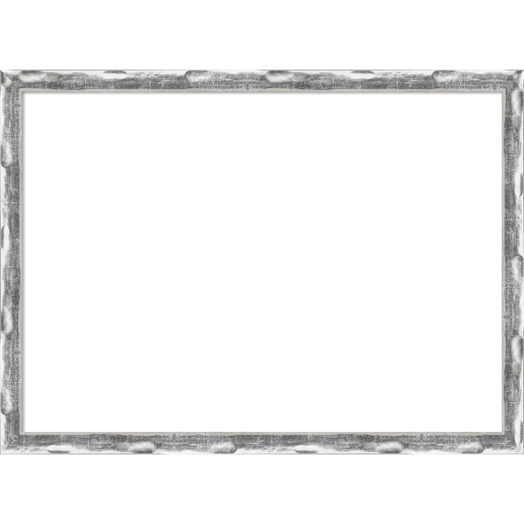 Amanti Art Scratched Wave Chrome Framed Dry Erase Magnetic Board