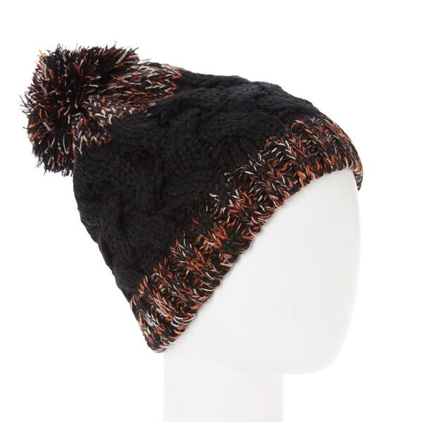 Shop Unisex Stylish Pom Pom Winter Cable Knit Variegated Trim