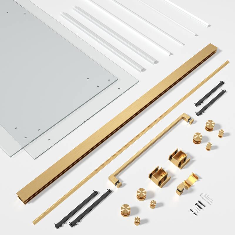 VS Series 62" - 66" W X 78" H Soft Closing Frameless Double Sliding Shower Doors With 3/8" Clear Tempered Glass