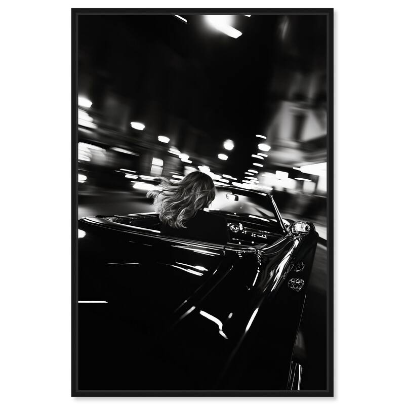 Night Ride Rhapsody Canvas by Art Remedy - Black - 16" x 24"