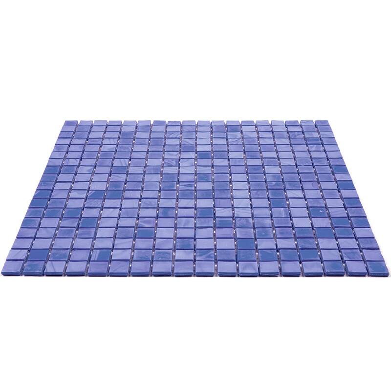 Apollo tile 12" x 12" Skosh Glossy Neon Blue Glass Tile (18.69 sq ft/case) - 20 Pack