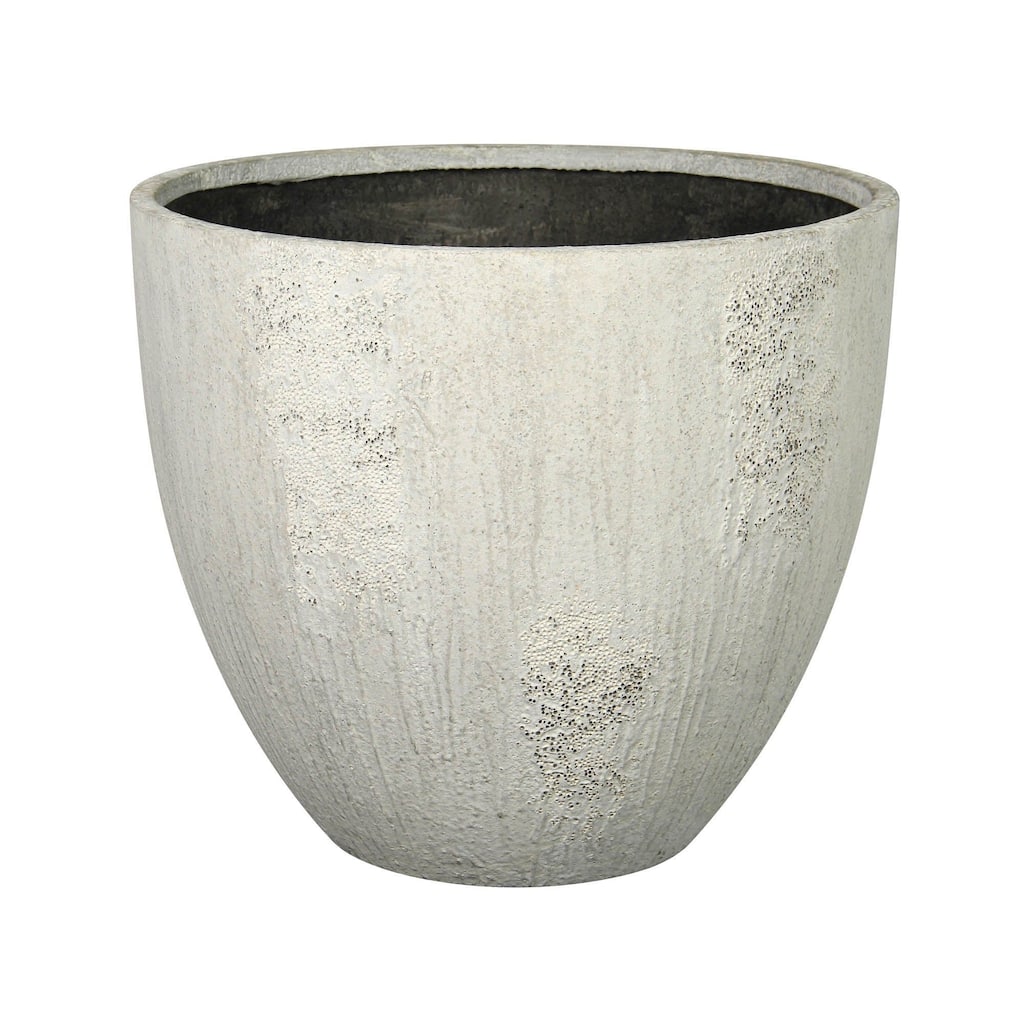 Patio 11" Concrete Small Pot, Antique White