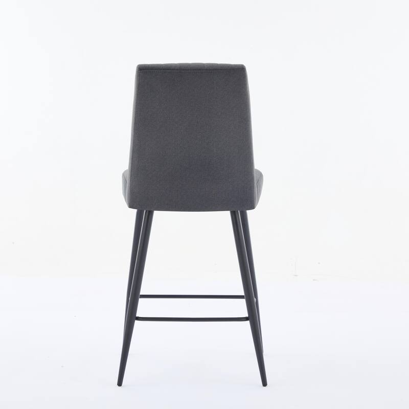 Modern Metal Frame Bar Stool Set of 2 with Sponge Seat 300lb Capacity 39.76