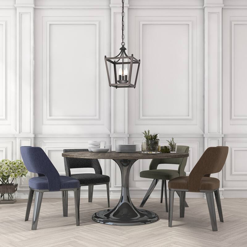 Antique Bronze 3-Light Cage Lantern Pendant