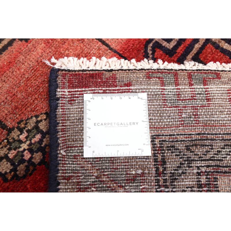 ECARPETGALLERY Hand-knotted Melis Vintage Dark Copper Wool Rug - 3'11 x 7'5