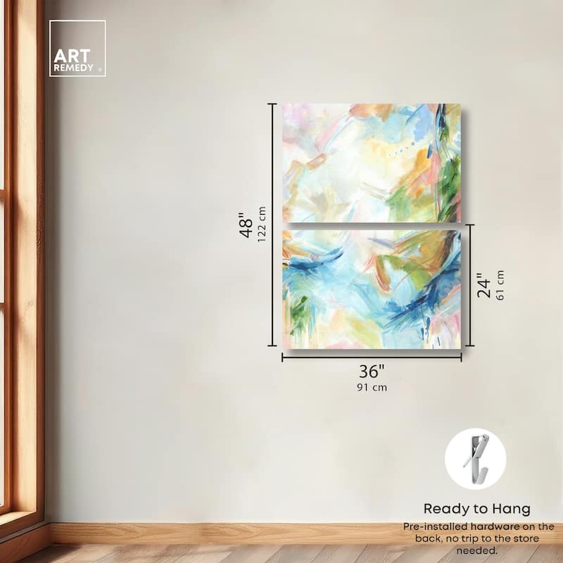 In the Beginning Canvas Set of 2 by Art Remedy, Gallery Wrapped