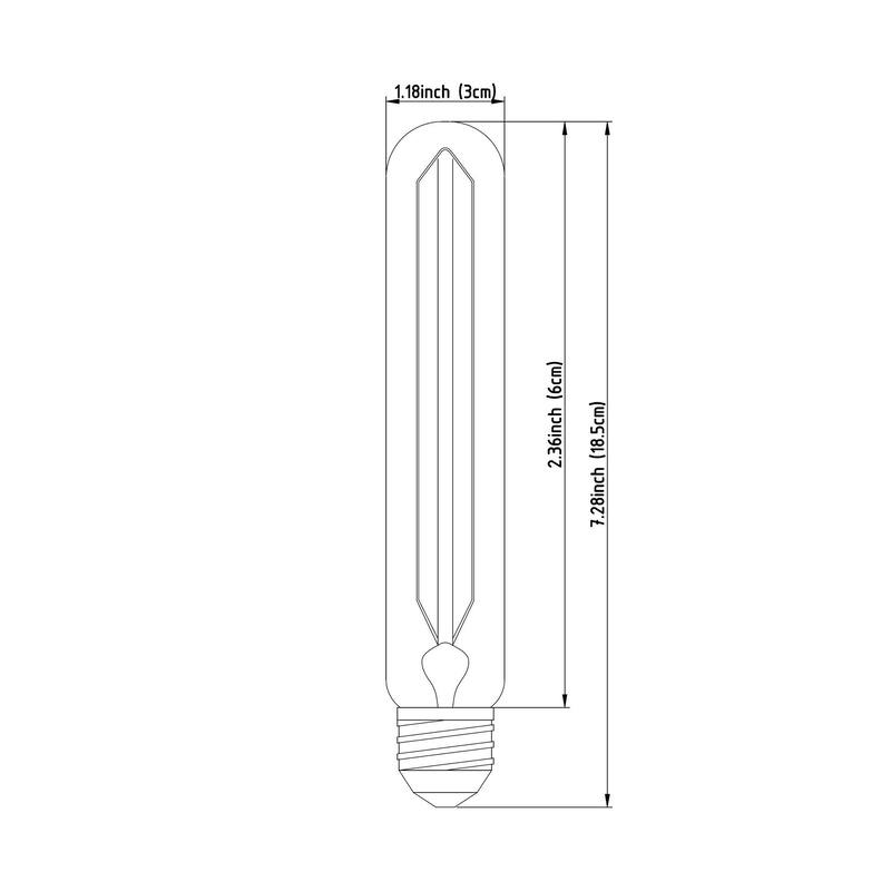 Filament E26 40W Bulb - Clear - 1.5"W x 1.0"D x 12"H