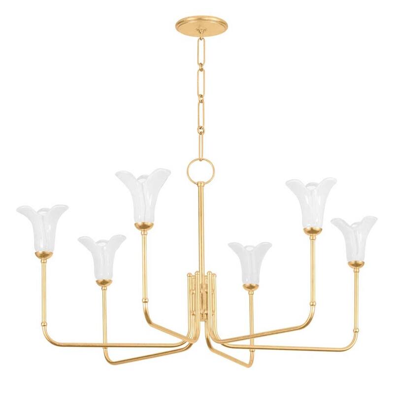 Hudson Valley Lighting 3346 Montclair 6 Light 40" Wide Chandelier - Vintage Gold Leaf