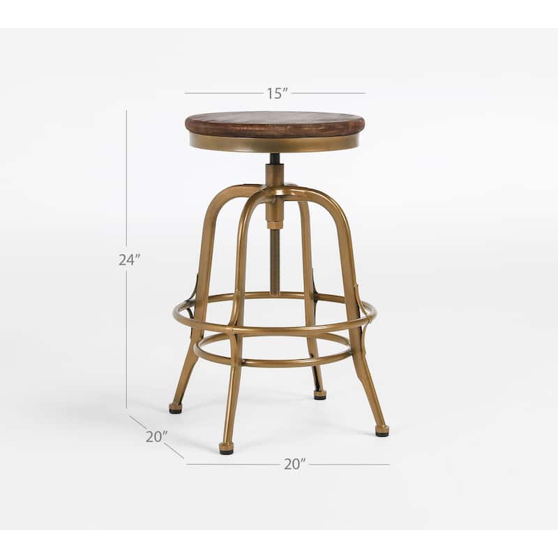 Classic Home Piper Adjustable Counter Stool Brass