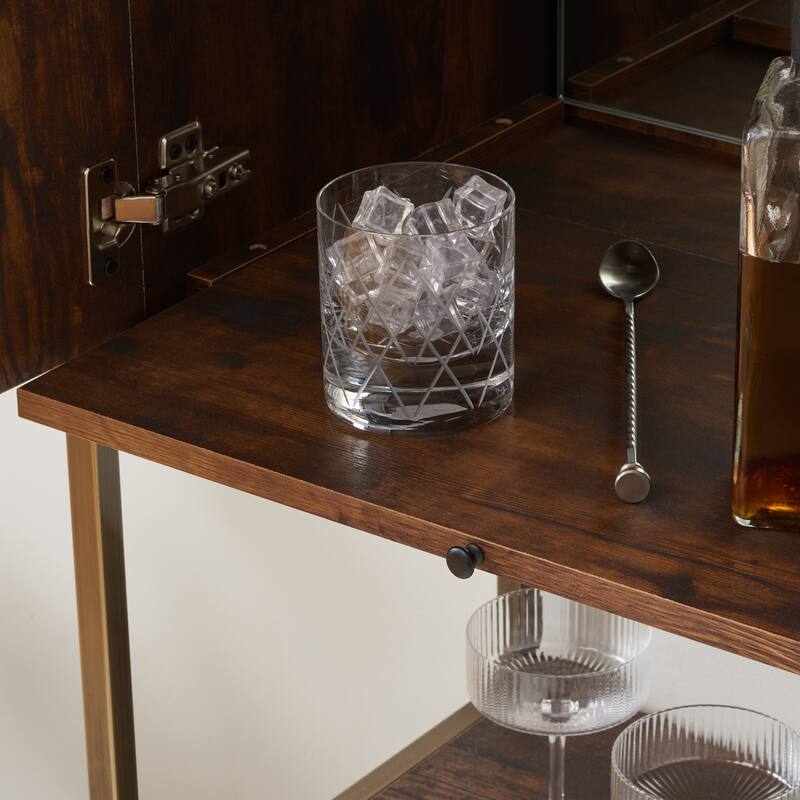 SEI Furniture Dayforth Bar Cabinet - 26"W x 16"D x 68"H