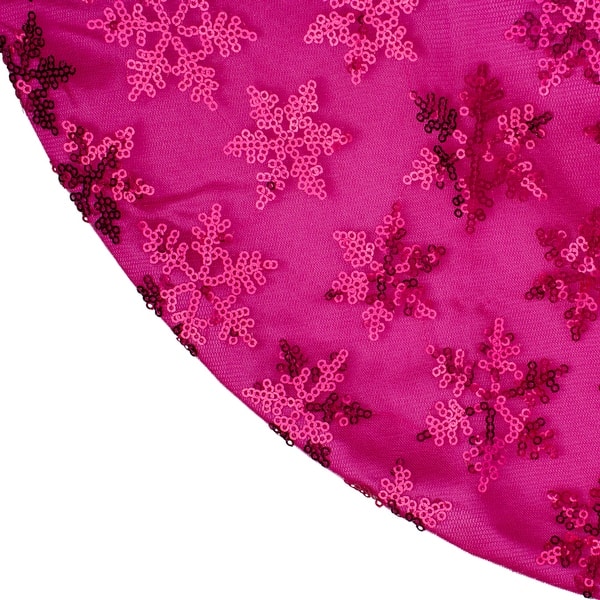Shop 20 Pink Sequin Snowflake Mini Christmas Tree Skirt Overstock 16545315