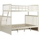preview thumbnail 6 of 12, Cream Twin over Full Wood Bunk Bed with Storage Drawers