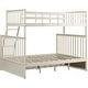 preview thumbnail 8 of 28, Twin Over Full Bunk Bed with Storage Ladder and Drawers, Cream