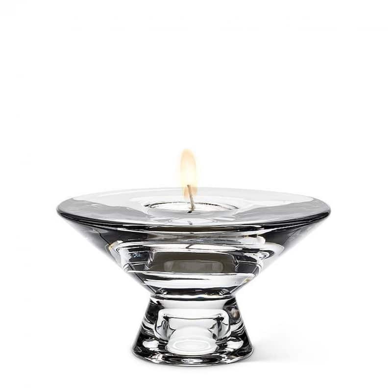 Reversible Clear Candle Holder