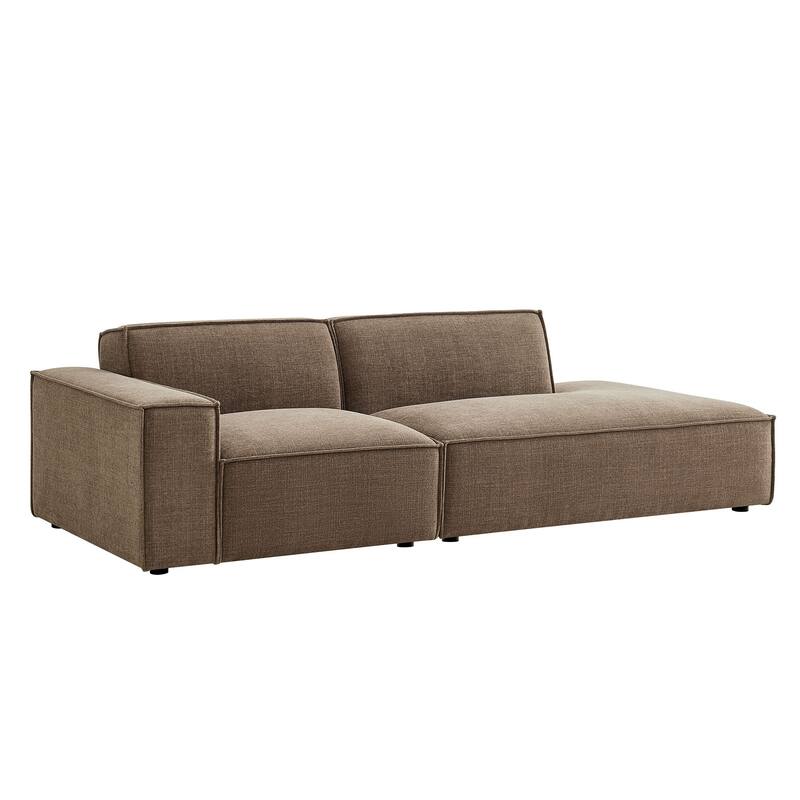 Restore 2-Piece Performance Fabric Upholstered Modular Loveseat