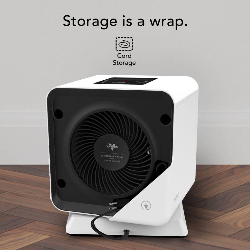 Velocity 5 Cube OSC 1500-Watts White Indoor Electric Fan Space Heater with Oscillation