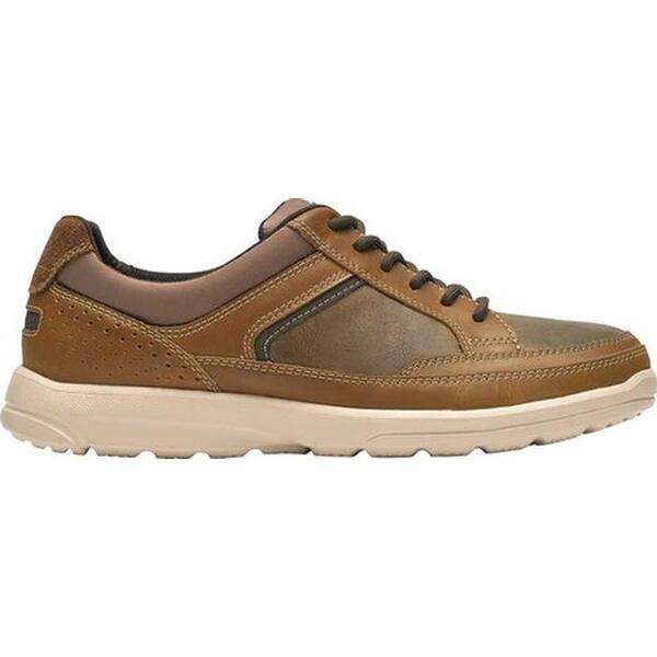 Shop Rockport Men S Welker Casual Lace Up Sneaker Tan Leather