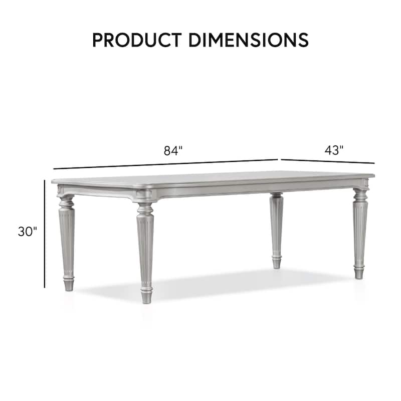 Furniture of America Seabliss Glam 84-inch Solid Wood Dining Table