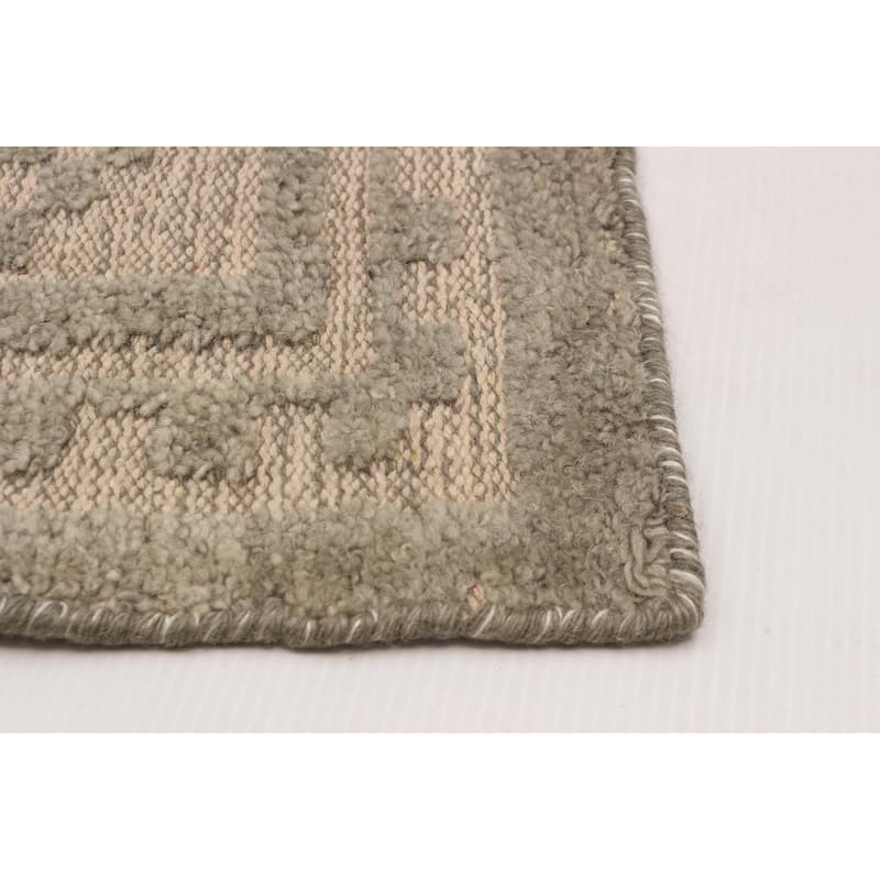 ECARPETGALLERY Hand-knotted Tangier Khaki, Light Green Wool Rug - 7'10 x 9'10