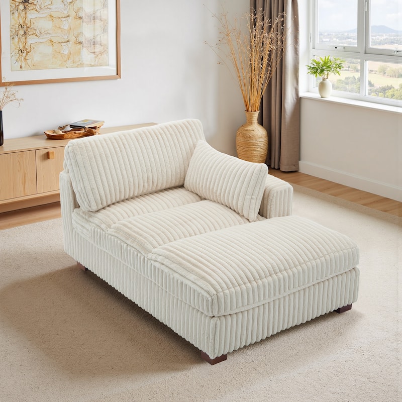 Oversized L-Shape Upholstered Chaise Lounge Sofa Couch