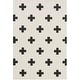 preview thumbnail 2 of 2, Trocadero White Modern Geometric Wool Handmade Area Rug - 2' x 3'