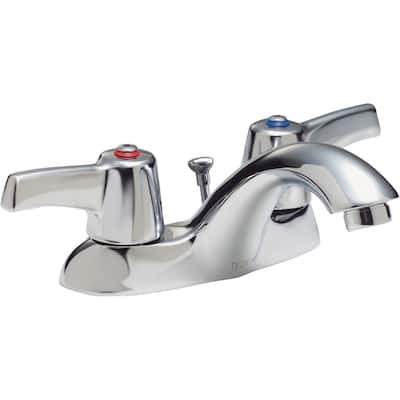 Delta Double Handle 1.5GPM Bathroom Faucet with Lever Blade Handles - Chrome