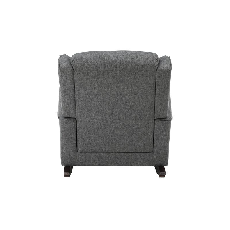 Grey Rocking Chair with Flared Arm