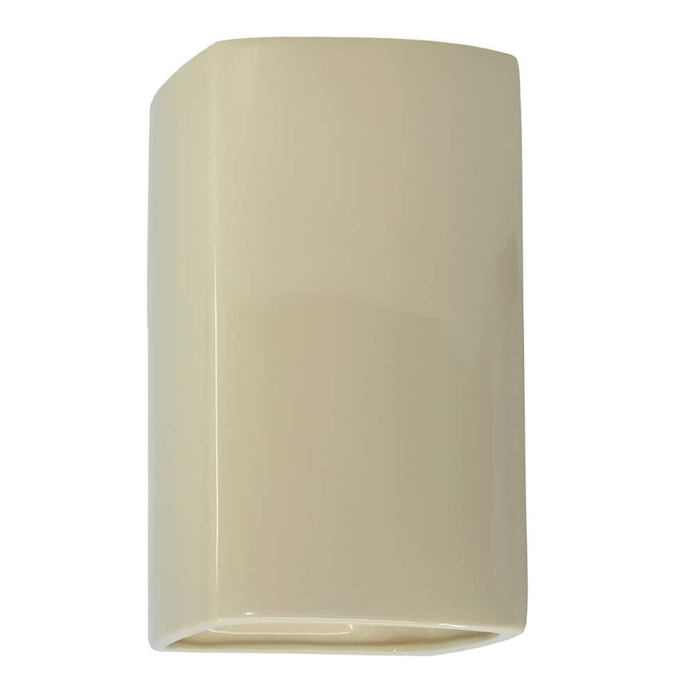 Justice Design Ambiance - Large Rectangle Wall Sconce - Closed Top (Outdoor) - Replaceable Bulb