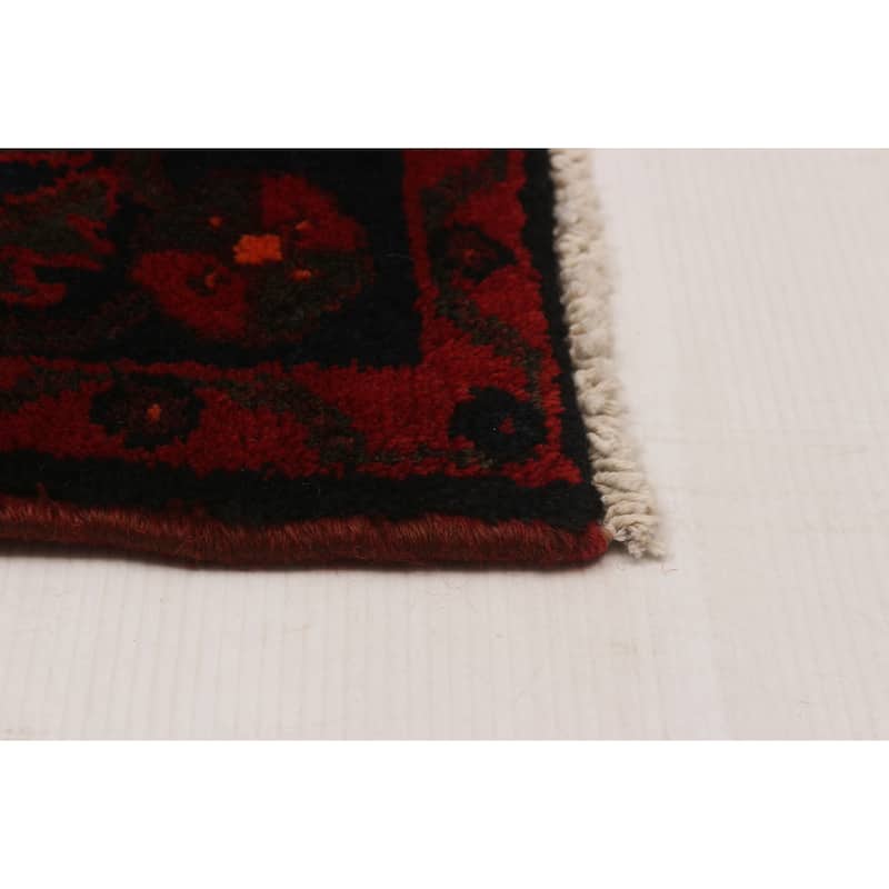 Andelz Navy, Red Rug 3'8" x 9'10" - 3'8 x 9'10