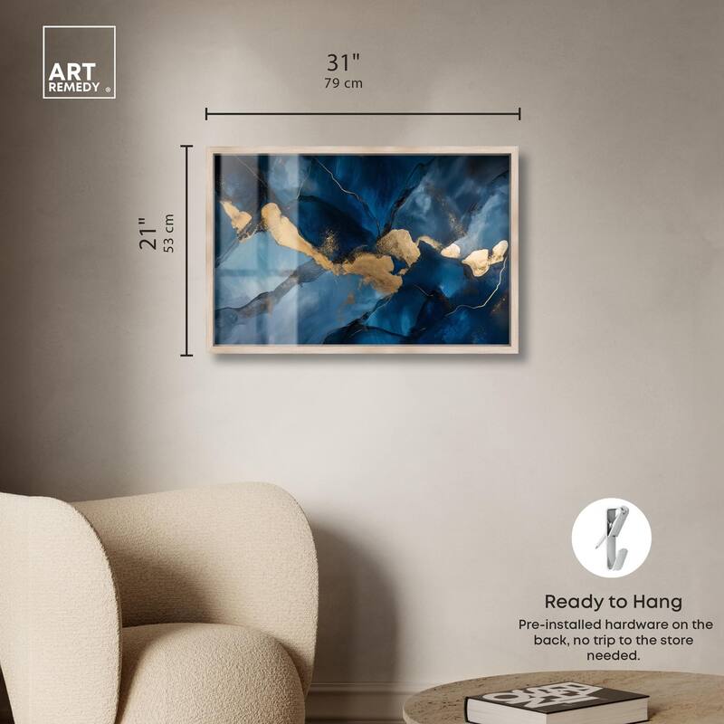 Dark Texture Golden Touch I Shadowbox by Art Remedy