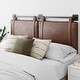 preview thumbnail 14 of 30, Nathan James Harlow Wall Mount Upholstered Headboard with Metal Rail Brown - Queen