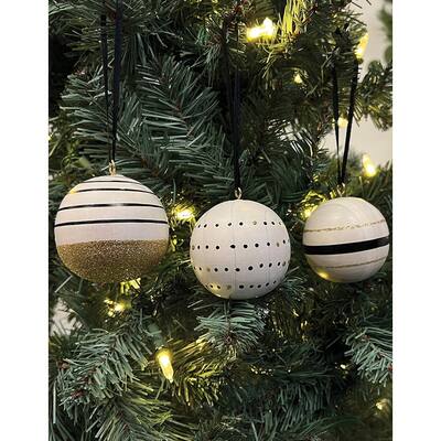BECKI OWENS Rustic Wooden Christmas Ornaments - Set of 3