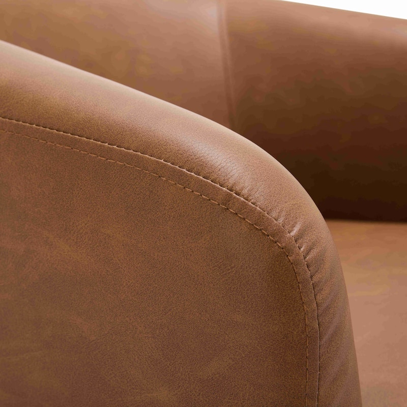 Modern Round Swivel Accent Chair Set of 2 Barrel Chair for Living Room