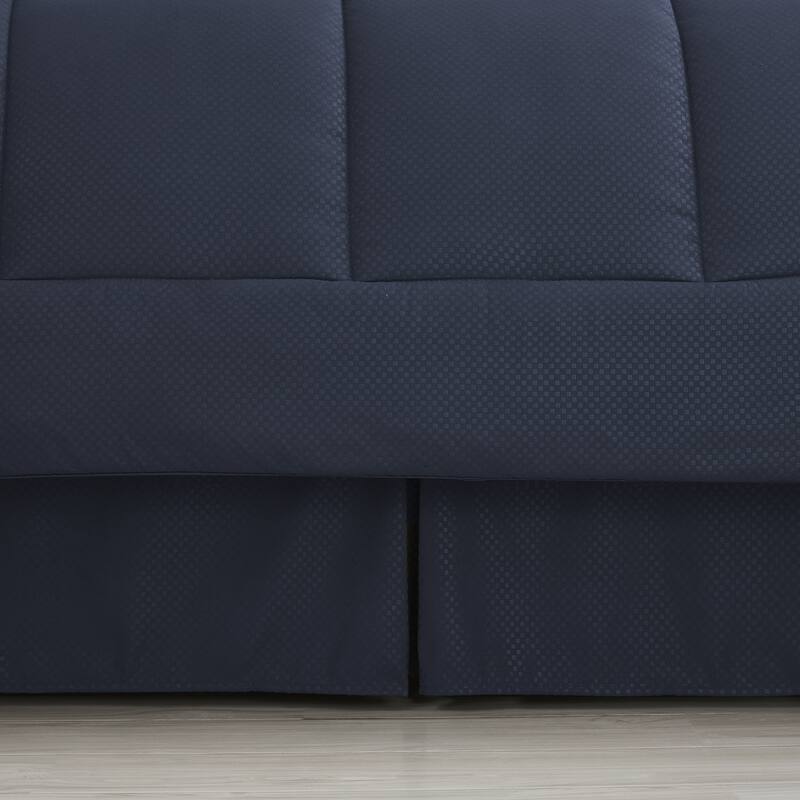 Sweet Home Collection Checkered Embossed 8-Piece Bed in a Bag Set