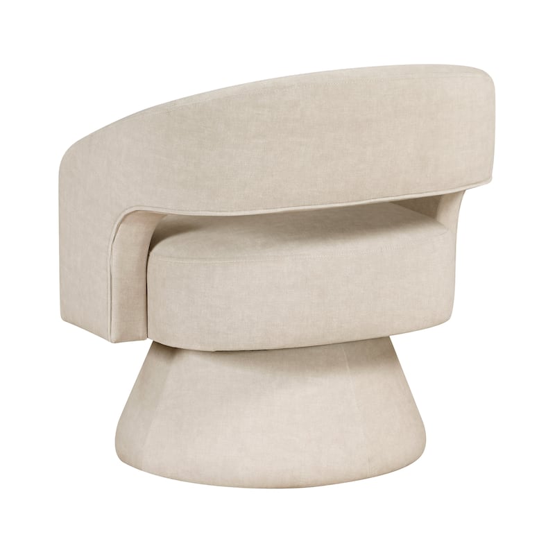 Arden 27" Velvet Swivel Chair - 360-Degree Metal Swivel Base