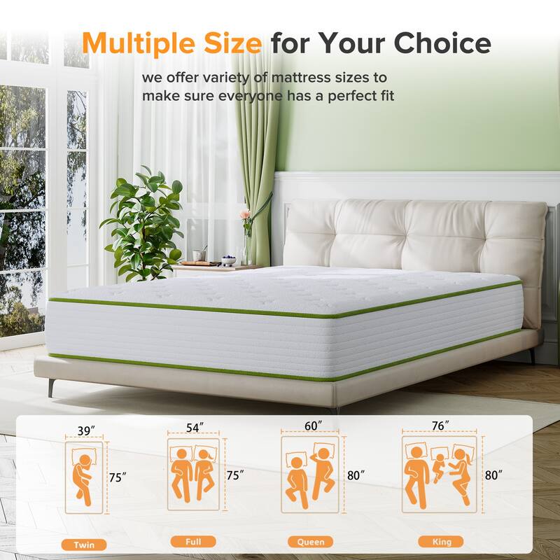 SweDrea Medium Pillow Top 10 in.Motion Isolation Mattress with CertiPUR-US, SGS and OEKO-TEX