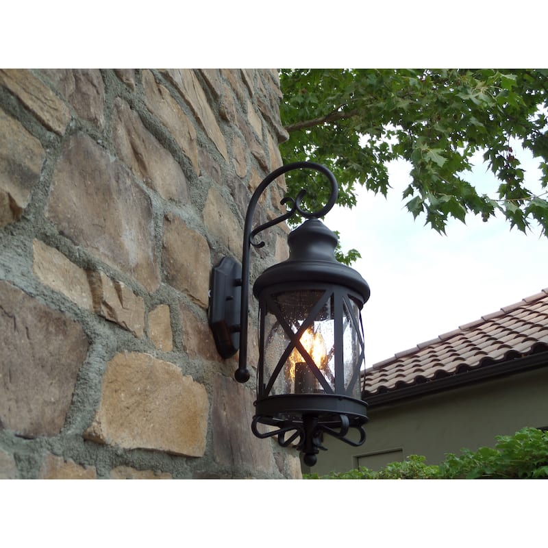 Luqi 2-Light Outdoor Wall Lantern - Black