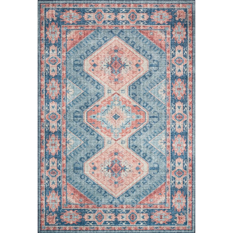 Alexander Home Leanne Boho Distressed Persian Printed Area Rug