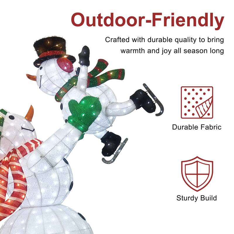 Puleo International 7' Outdoor Christmas Snowman with 587 Warm White LED Lights