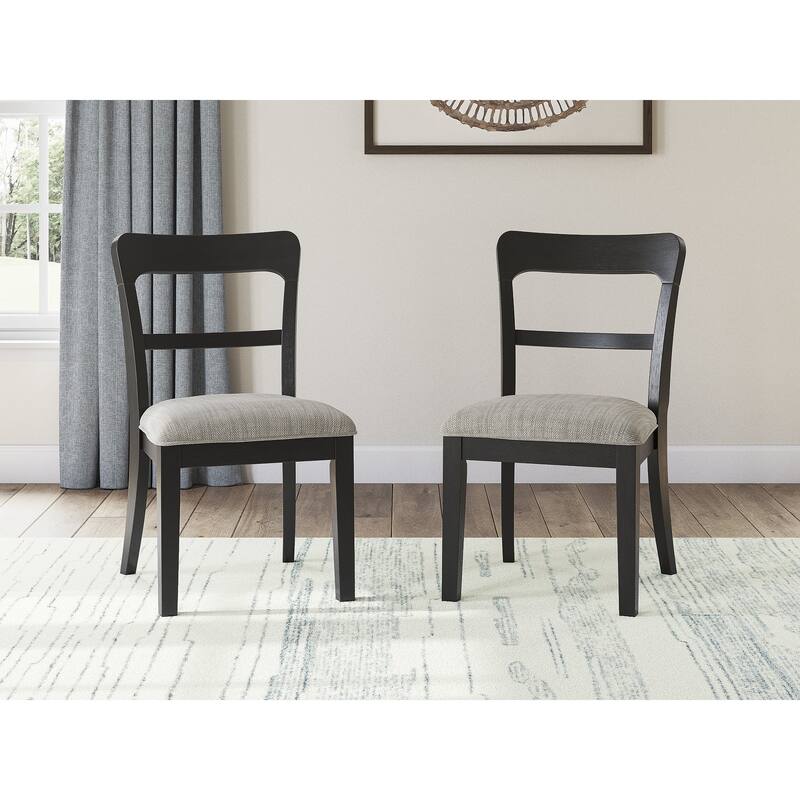 Signature Design by Ashley Chadworth Dining Chair (Set of 2) - 20"W x 23"D x 35"H - Black/Gray