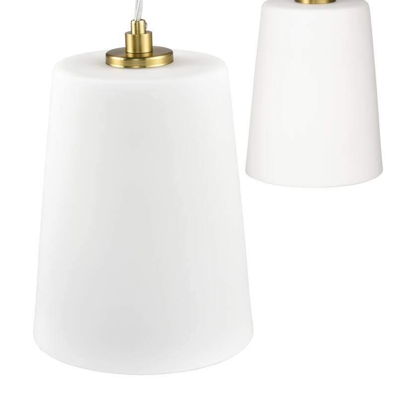 Light Society Llie Chandelier - Brushed Brass/Opal