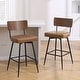 preview thumbnail 76 of 136, 26"/29" Faux Leather Swivel Counter/Bar Stools Set of 2/3 Set of 2 - Brown - Bar Height