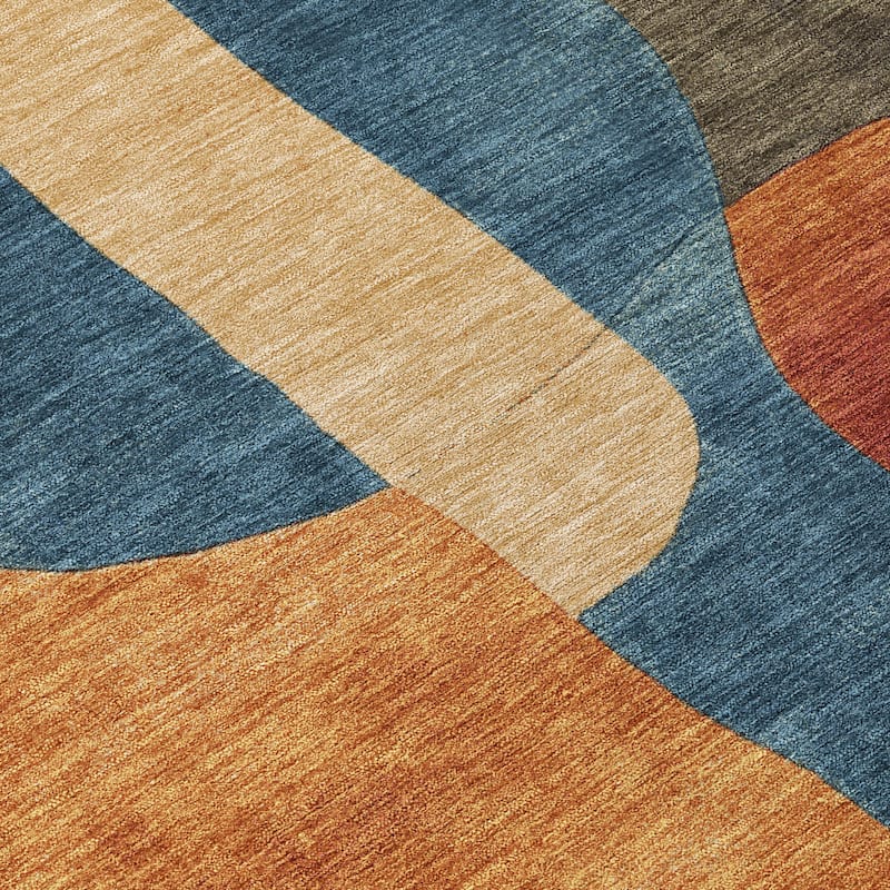 HomeRoots Abstract Transitional Rectangle Outdoor Rug