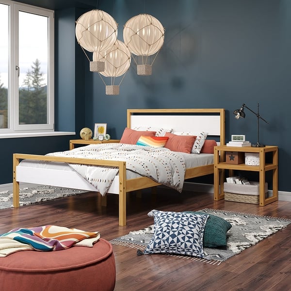 slide 2 of 9, P'kolino Quadra Full Bed - White and Natural