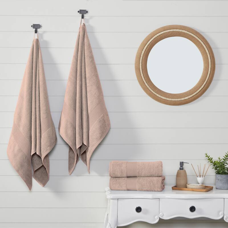 Fabstyles Soft Absorbent Bath Towel, 27 x 54 Inches, Set of 4
